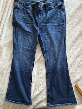 torrid Dark Blue Flare Jeans - Stretch Slim Boot Leg (Plus Petite 4X Short)
